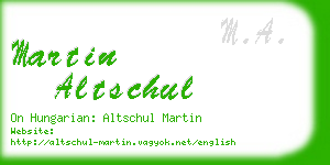 martin altschul business card